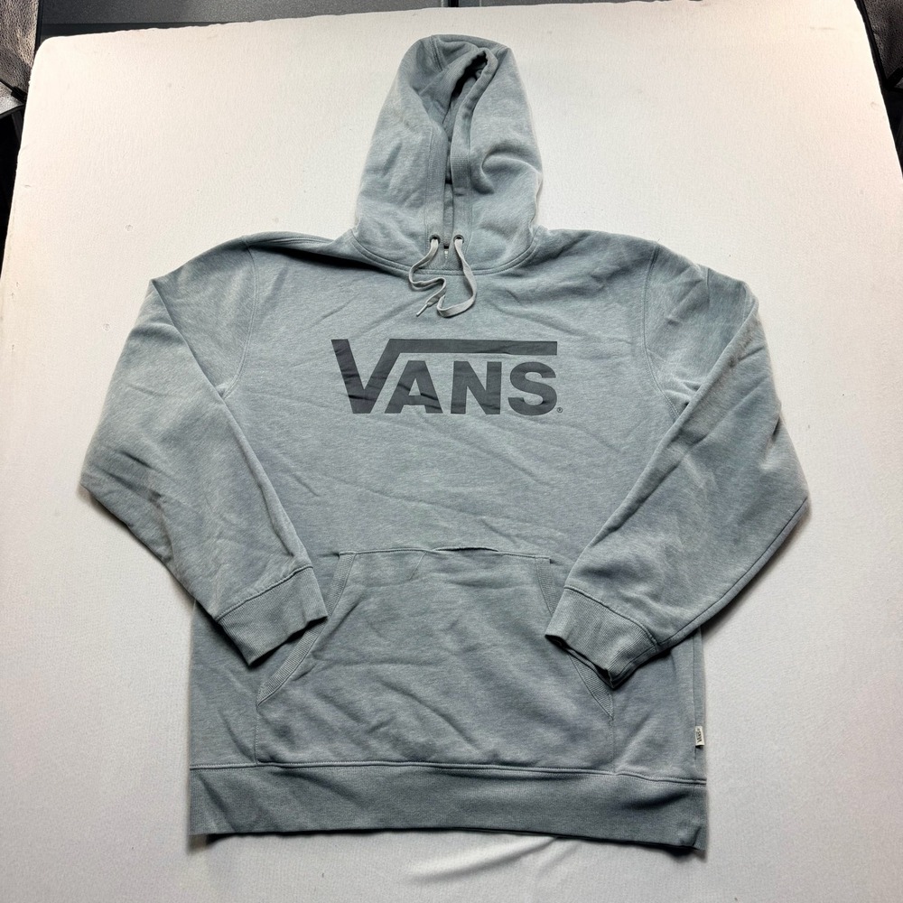 Vans Hoodie Men Extra Large Light Blue Good Logo Pullover Skater Sweatshirt